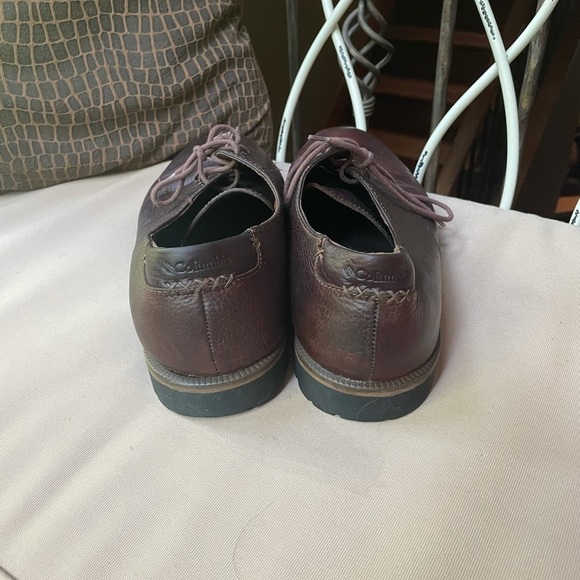 Columbia Salmon Harbor Leather Derby Shoe Brown 14 - Picture 4 of 7